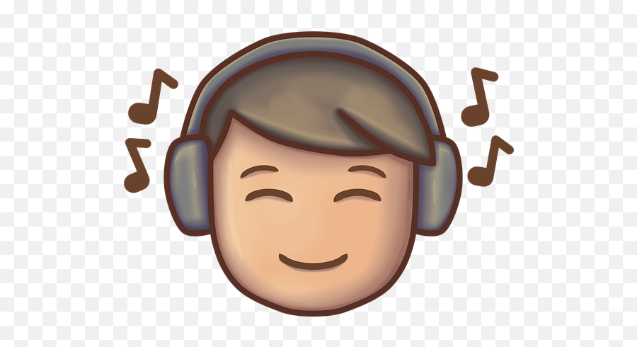 Free Photo Music Kid Smile Melody Listening Headphones - Max Emoji,Earphones Emoji