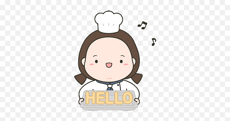 Little Chef Baby Sticker - Little Chef Baby Girl Discover Happy Emoji,Chefs Hat Emoji