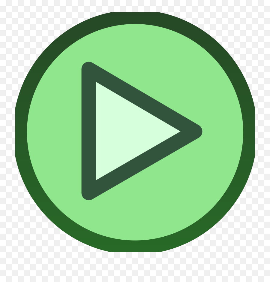 Green Plain Play Button Icon Svg Vector Green Plain Play - Csa Emoji,Play Button Emoticon