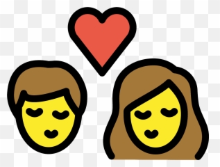 Woman Man Emoji Clipart - Emoji,Wink Kiss Emoji