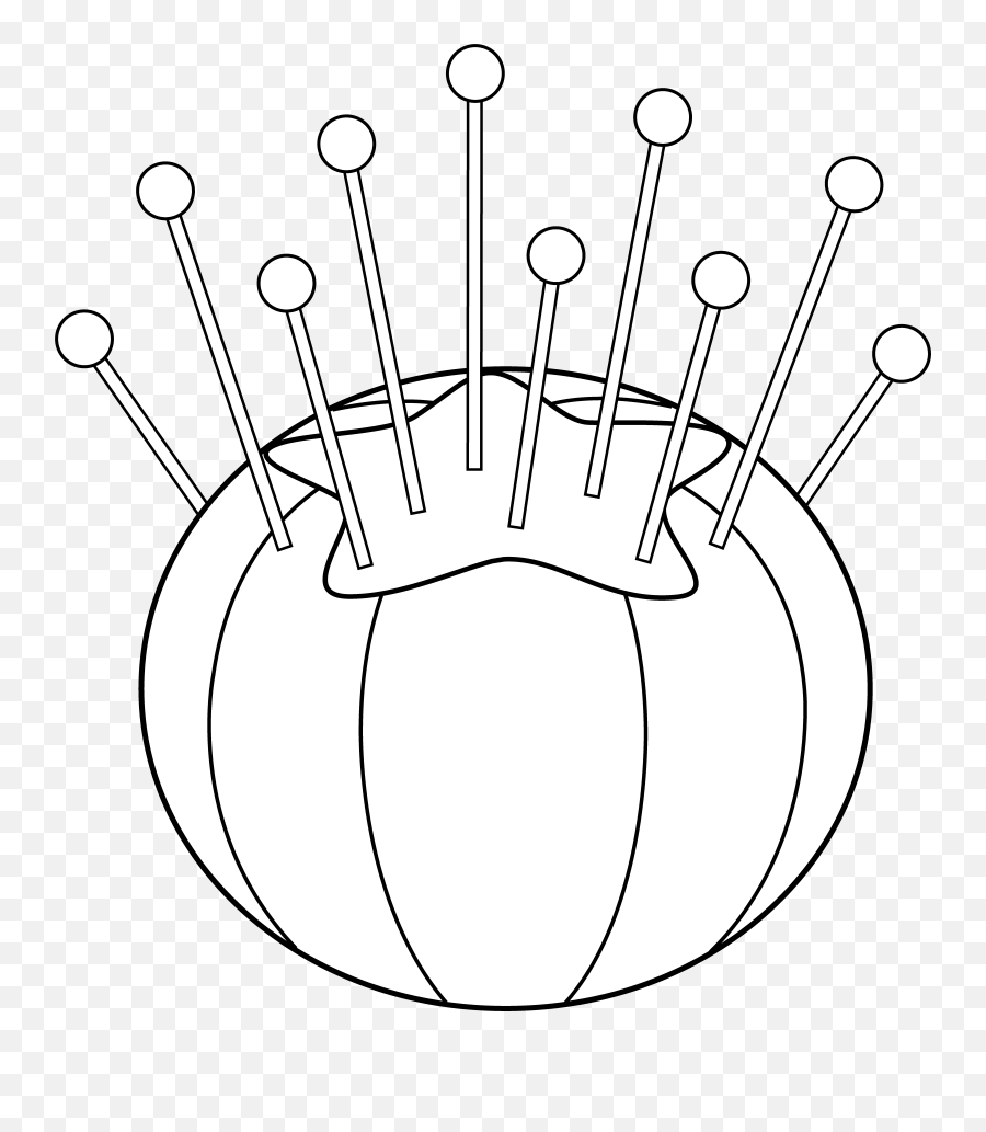 Pin Cushion Line Art - Free Clip Art Clip Art Library Emoji,Black Emoji Pillow