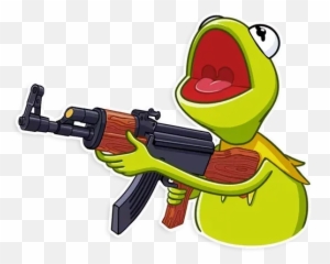 Kermit The Frog Whatsapp Stickers - Stickers Cloud Kermit The Frog Gun Png Emoji,Water Gun Emoji Meme