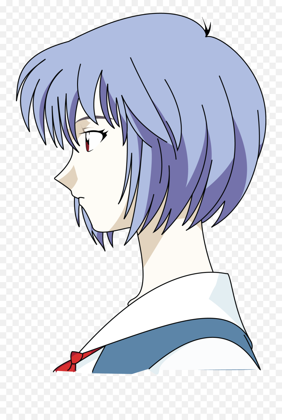 Neon Genesis Evangelion Rei Ayanami - Hair Design Emoji,Evangelion Emoji