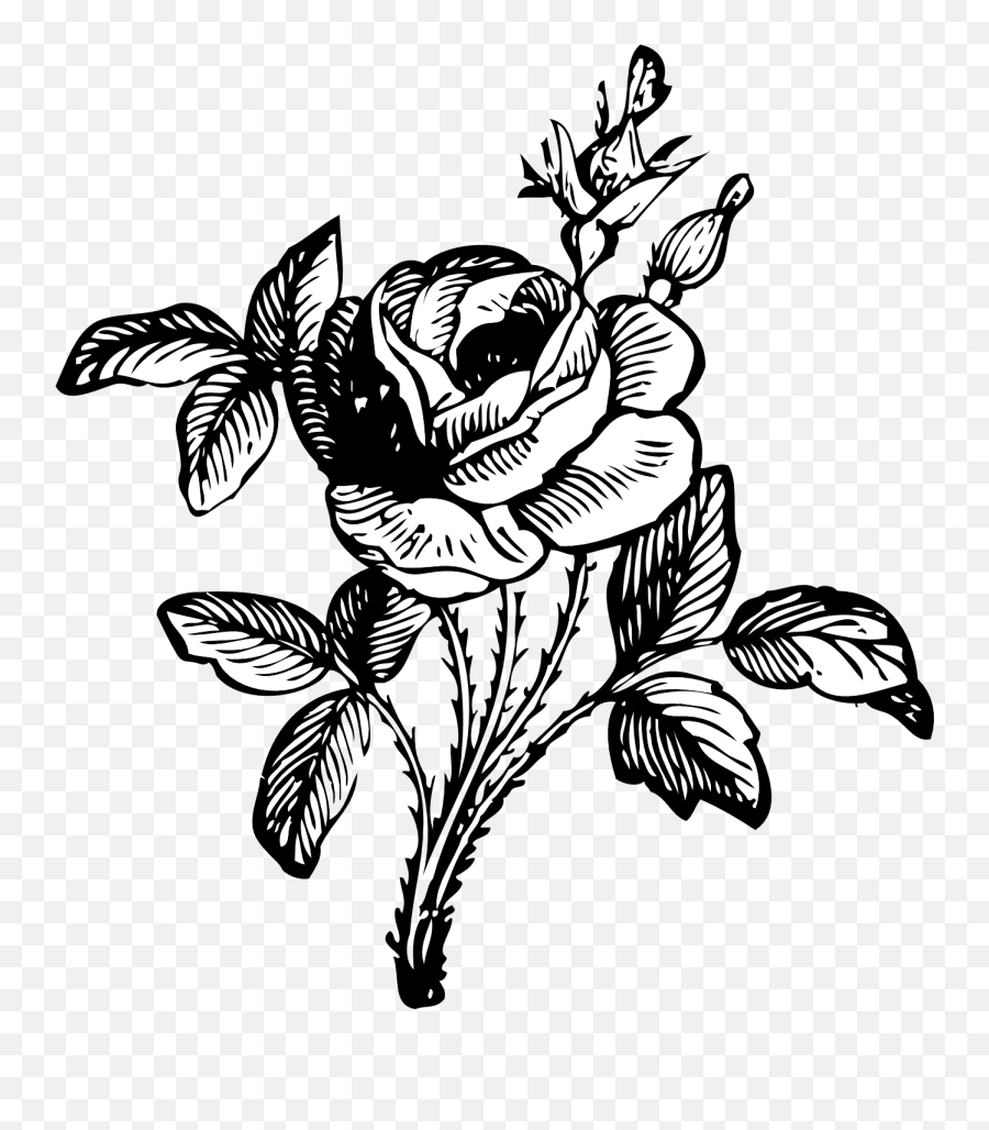 Bouquet Of Flowers Png Black And White - Public Domain Copyright Free Art Emoji,Bouquet Of Flowers Emoji