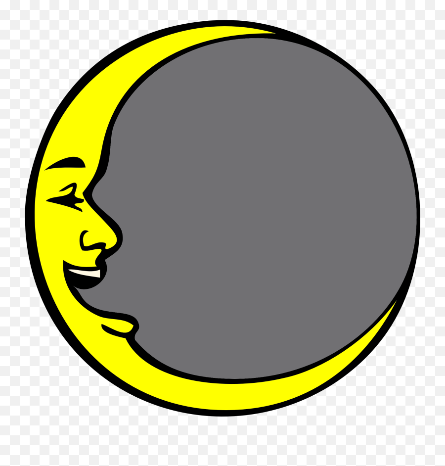 Laughing Moon Face Clipart - Clipart New Moon Emoji,Moon Face Emoticon