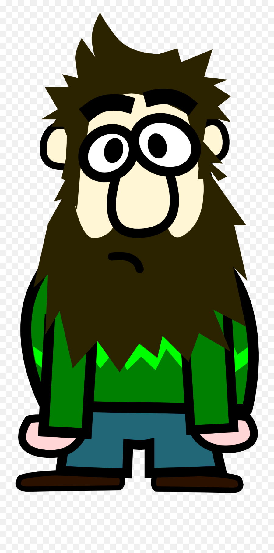 Drawn Unhappy Cartoon Bearded Man Free - Fat Cartoon With Beard Emoji,Unhappycartoon Animal Range Of Emotions