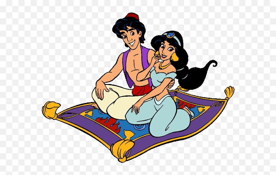 Aladdin And Jasmine Clipart - Aladdin Clip Art Emoji,Alladin And Jasmine Emojis