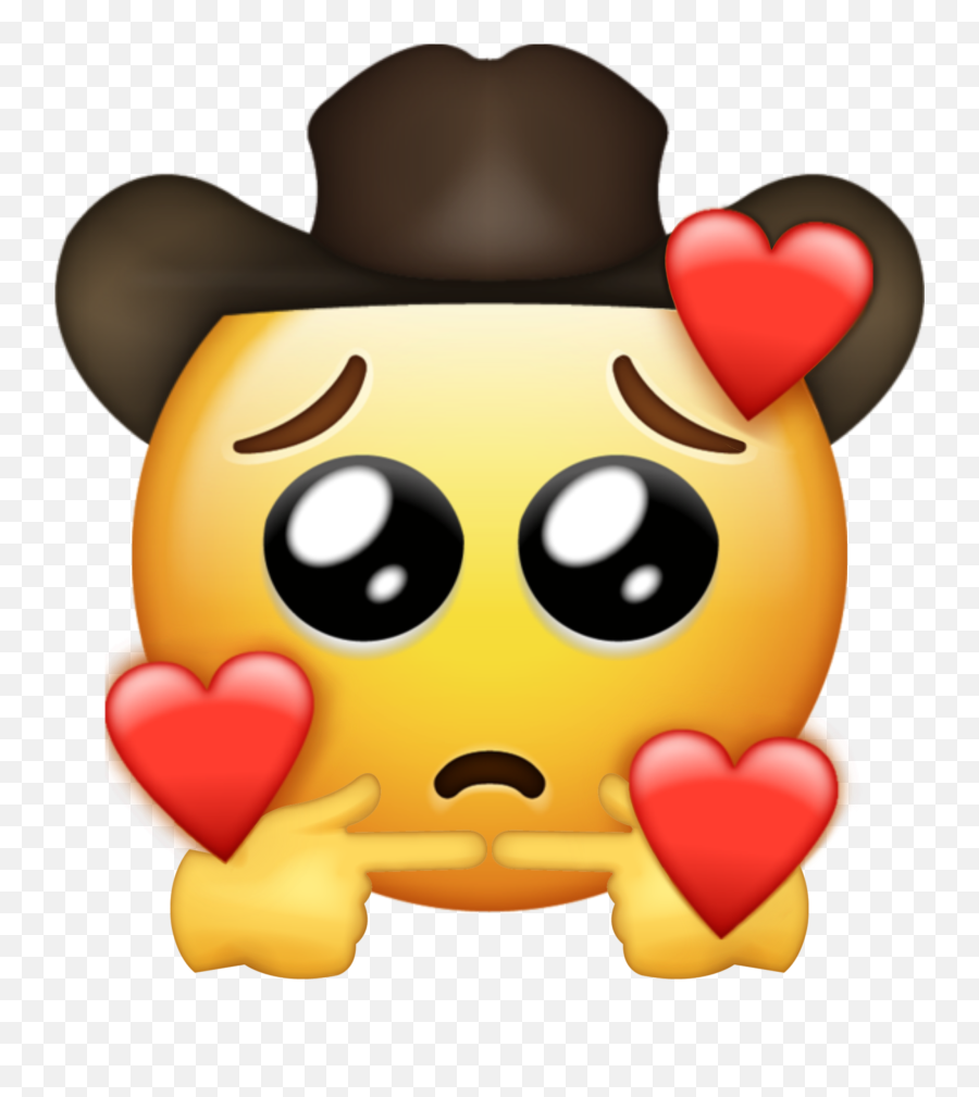 Emoji Hearts Yeeyee Yeehaw Sticker By Emmablawrence - Crying Cowboy Emoji,Cowboy Emoji