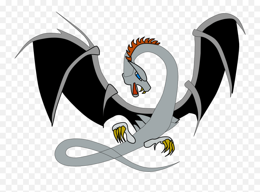 Dragon Clipart Free Download Transparent Png Creazilla - Cartoon Drawing Flying Dinosaur Emoji,Demon With Wings Emoji
