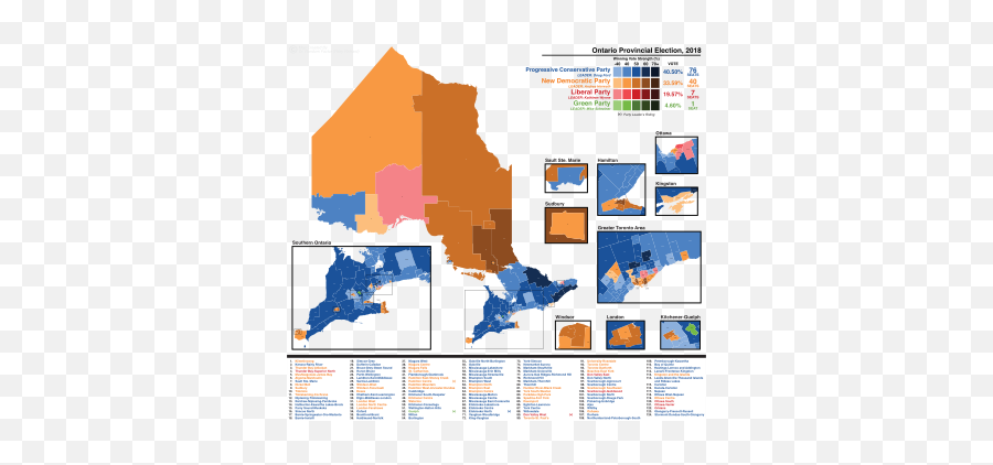 2018 Ontario General Election - Wikipedia Ontario Election Results 2019 Emoji,Poll Every Where Emotion Scale