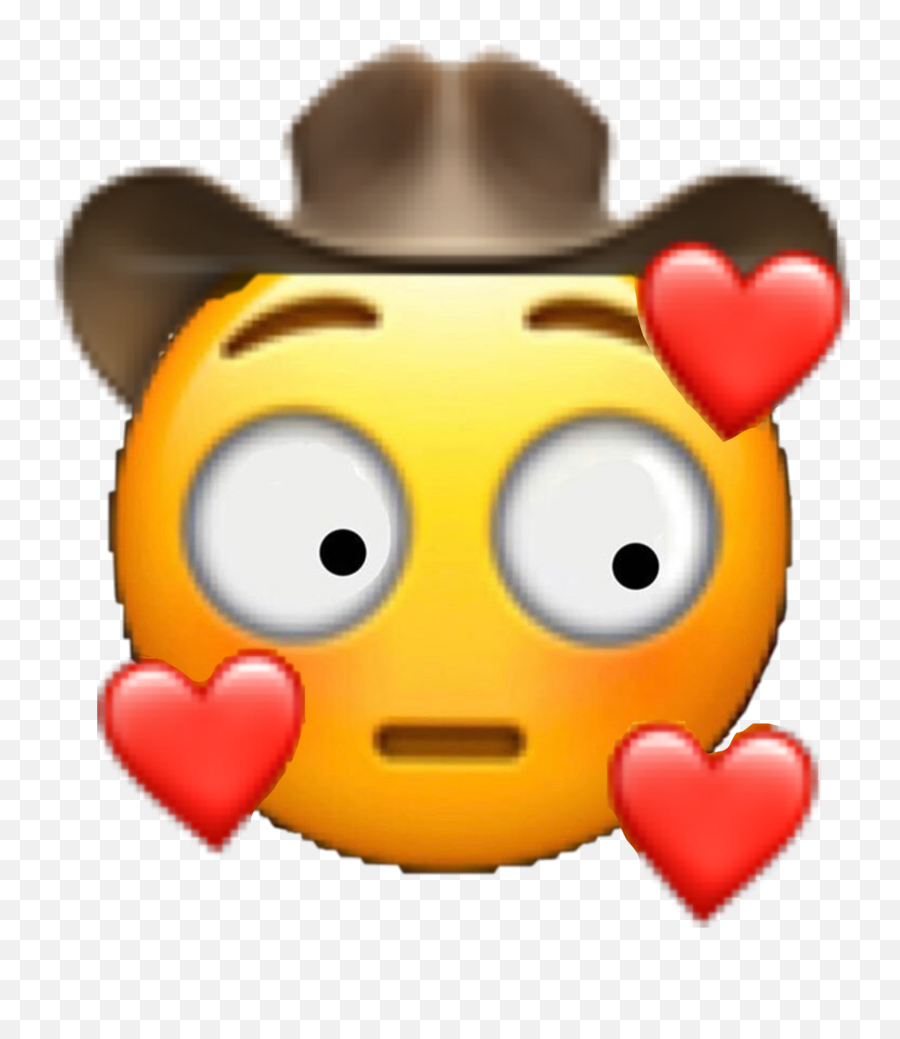 Blushing Cowboy Emoji Sticker - Custom Cowboy Emoji,How To Make Blushing Emoticons On Facebook