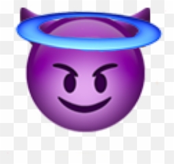 Devil Angel Twofaced Sticker - Happy Emoji,Two Faced Emoji