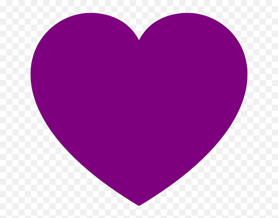 Purple Heart Clip Art At Clkercom - Vector Clip Art Online Dark Purple Heart Transparent Emoji,Rainbow Heart Emoji Copy And Paste