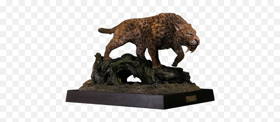 Smilodon Fatalis Wet Rainforest Version Statue By Damtoys - Rebor Smilodon Emoji,Facebook Sabertooth Tiger Emojis