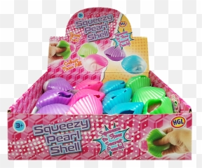Squeeze Crystal Shell With Pearls Assorted Colours In Cdu - Soft Emoji,Alien In A Box Emoji