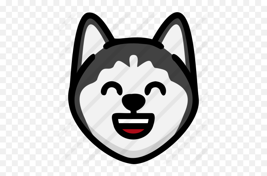 Laughing - Free Animals Icons Husky Icon Emoji,Carrot Nose Smile Emoticon