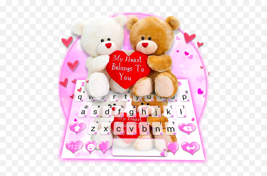 Lovely Bears Keyboard Theme - Apps En Google Play Plyšový Macko So Srdiekom Emoji,Bear Couple Emojis