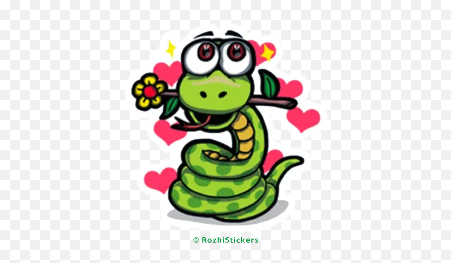 Snake Sticker Pack - Stickers Cloud Emoji,Real Snake With Emojis