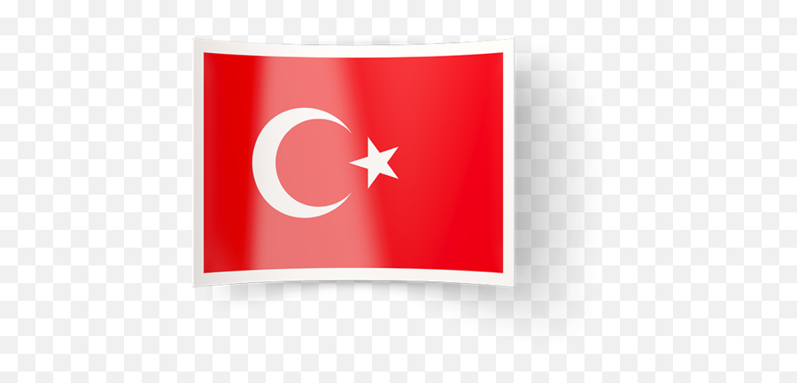 Bent Icon Illustration Of Flag Of Turkey Emoji,Star With Crecent Emoji