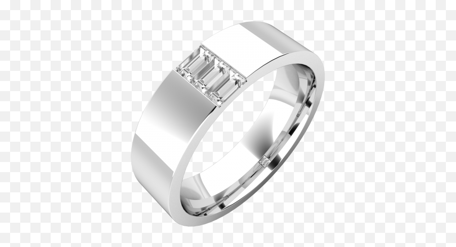 Pdwg092pl - An Elegant Baguette Cut Diamond Set Mens Ring In Platinum Emoji,Asscher Cut Cz Ring Emotions