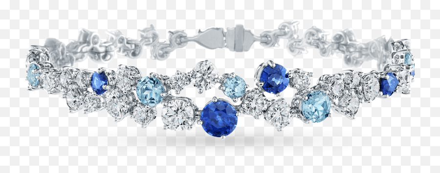 Sparkling Cluster Sapphire Aquamarine And Diamond Bracelet Emoji,Facebook Emoticons Pirouette