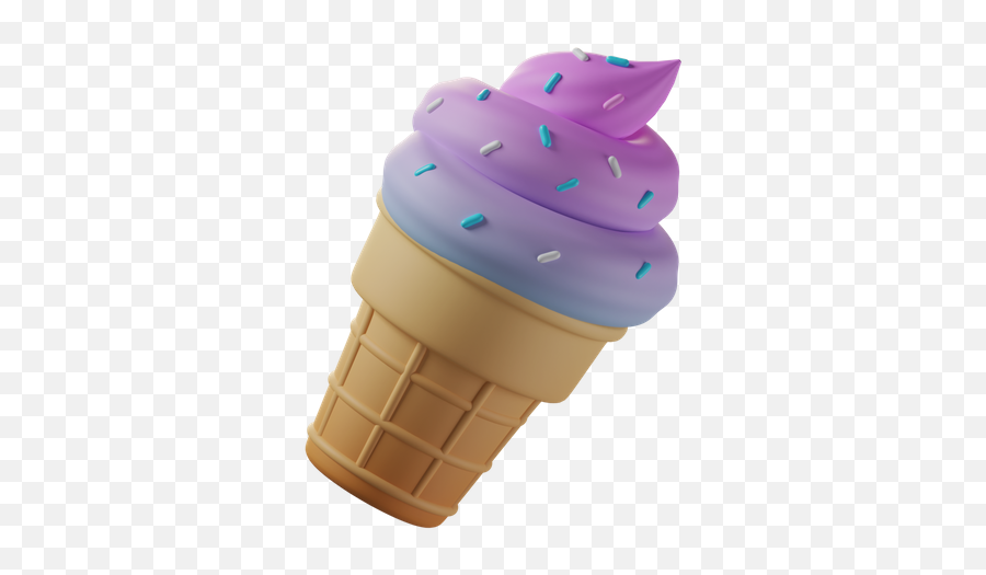 Premium Ice Cream Cone 3d Illustration Download In Png Obj Emoji,Iphone Ice Cream Emoji