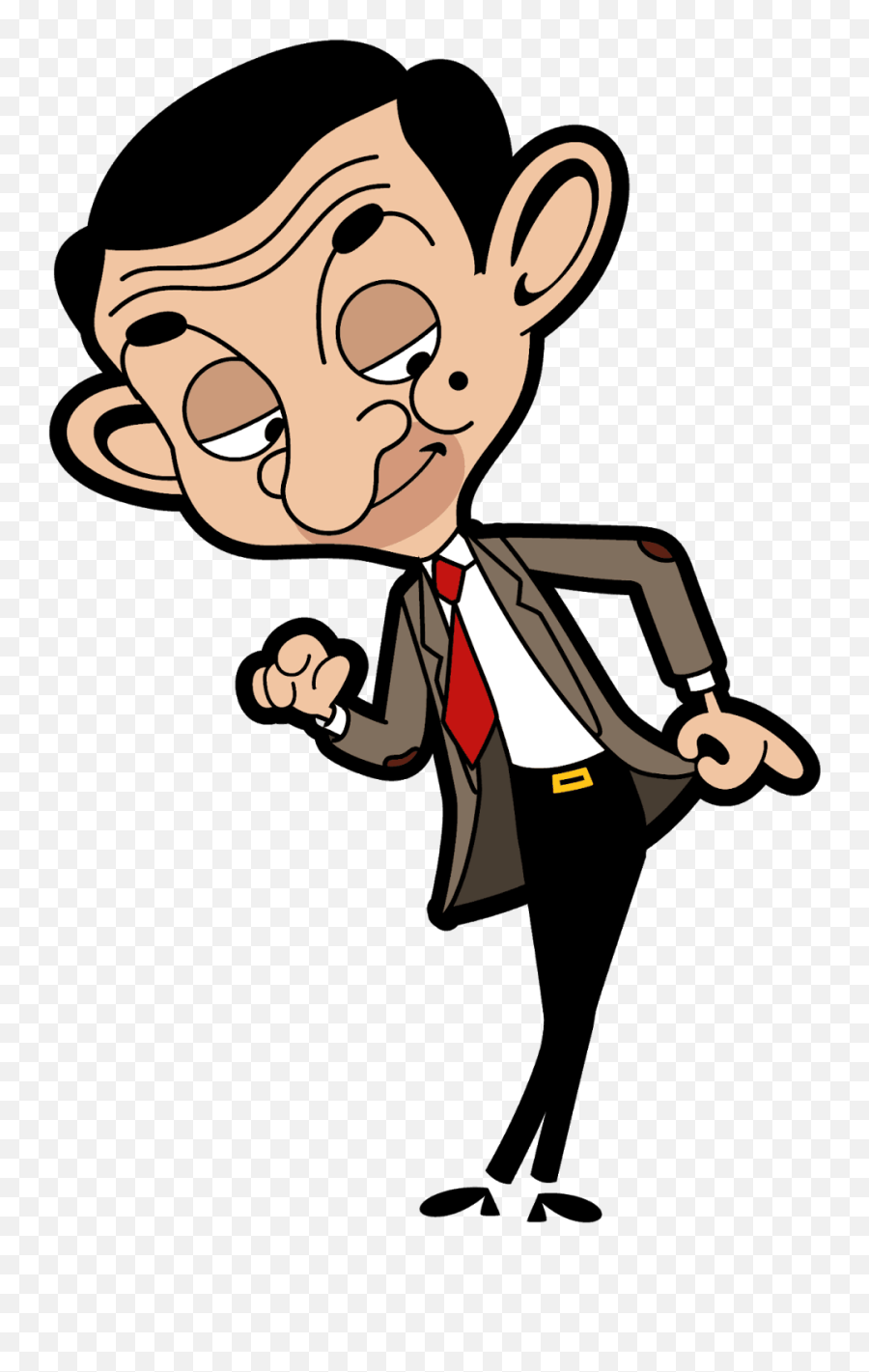 Funny Cartoon Pics Png - Cartoon Mr Bean Png Emoji,Waiter Emoji