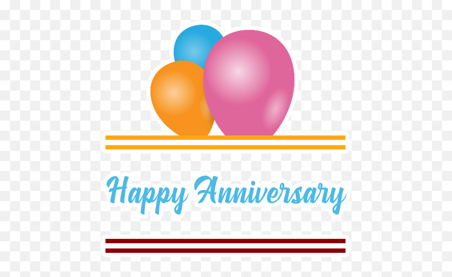 Anniversary Sticker By - Balloon Emoji,Happy Anniversary Emoji