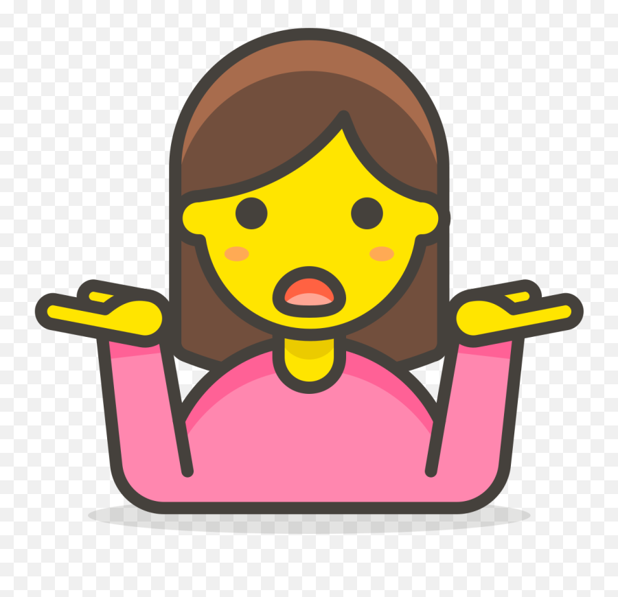 248 - Cartoon Person With Hand Raised Emoji,Shrug Emoji