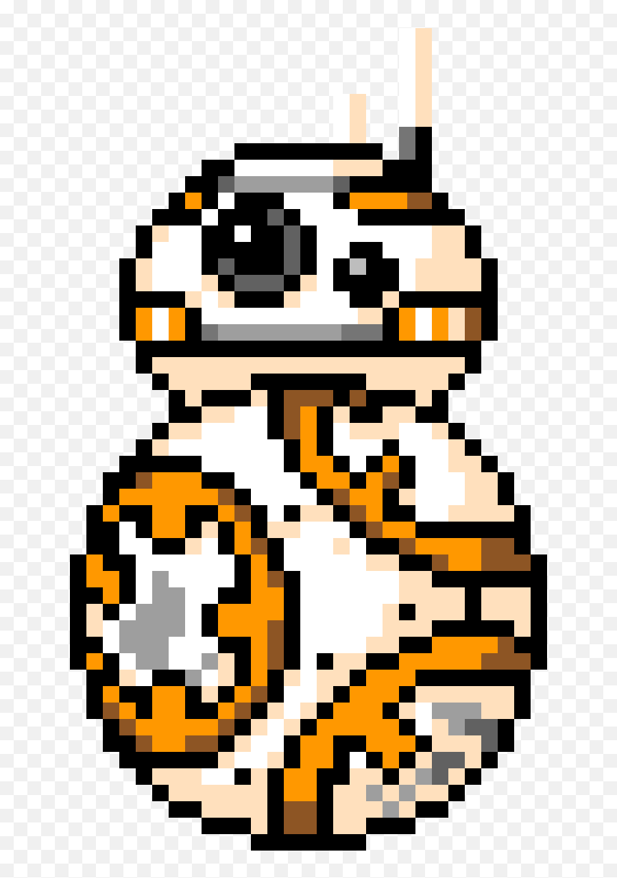 Star Wars Perler Bead Bb8 Transparent - Pixel Art Star Wars Bb8 Emoji,Emoji Perler Bead