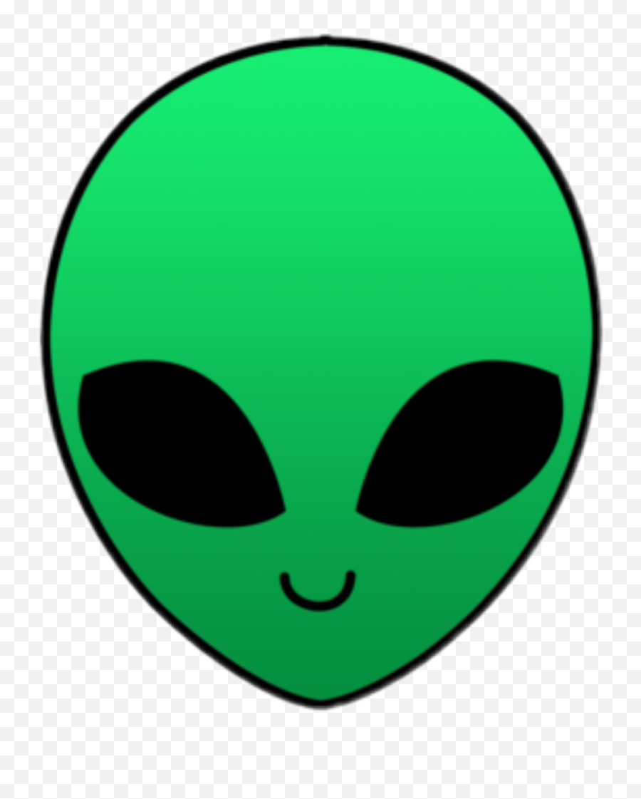 Alien Green Emoji Happy Sticker By Ely - Alien Png Tumblr Green,Alien Emoji