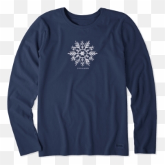 Long Sleeve Crusher Tee - Long Sleeve Emoji,Snowflake Face Emoji
