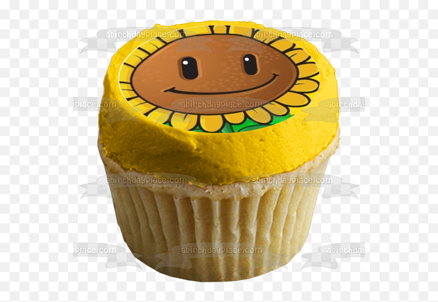 Plants Vs Zombies Sunflower Chili Pepper Hostile Zombie Football Zombie Edible Cupcake Topper Images Abpid14839 - Baking Cup Emoji,Chili Emoticon
