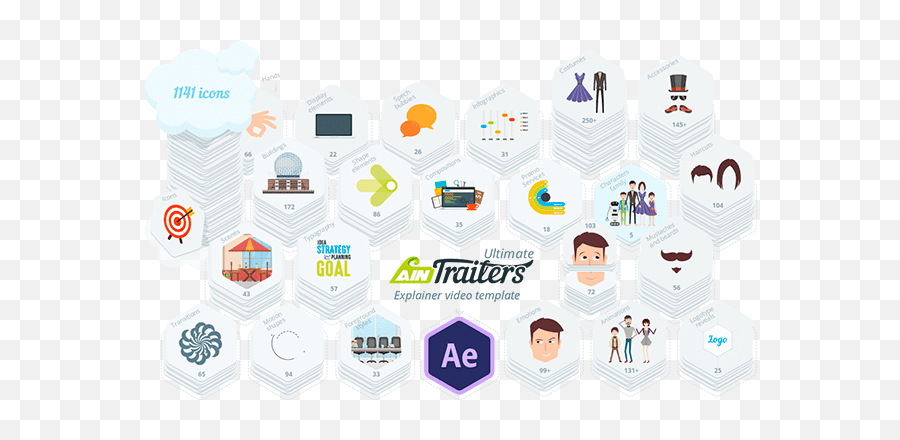 Ultimate Explainer Video Toolkit V1 - Dot Emoji,Great Emotions Project For After Effects