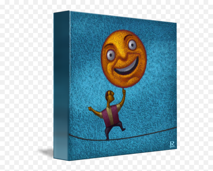 Happy Balance By Rob Colvin - Happy Emoji,Emoticon Wall Art