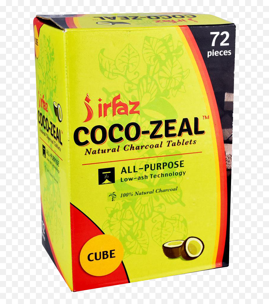 Coco - Zeal Natural Coconut Charcoal Cube Tablets 72 Pack Coco Zeal Charcoal Cube 18pc Emoji,Emoticons Cocozinho