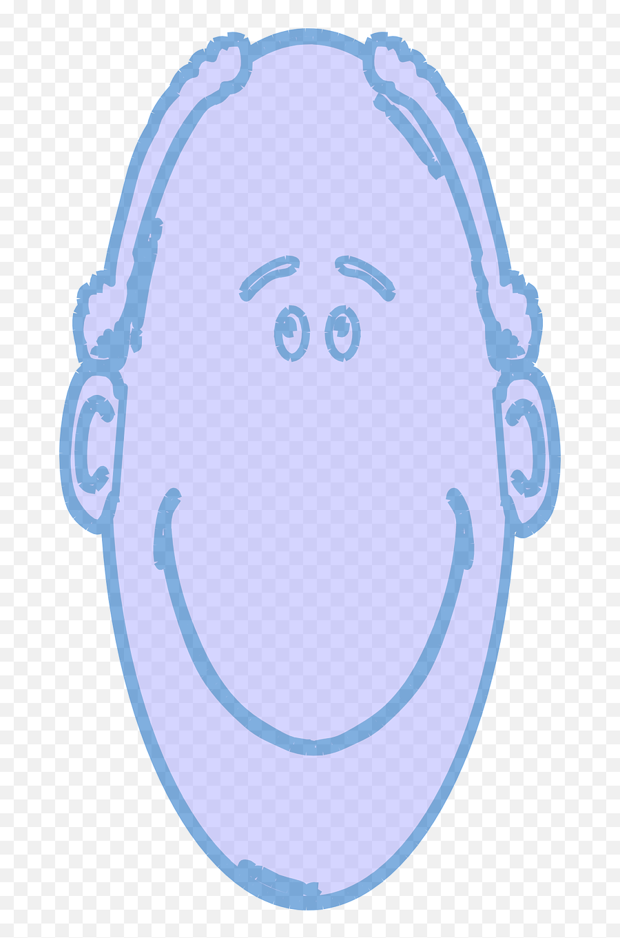 Man Blue Face Head Smile - Happy Emoji,Adult Emoticon Graphics