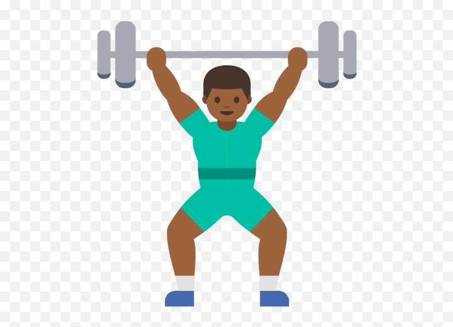 Person Lifting Weights Emoji Clipart - Lifting Weights Clipart Transparent Background,Silhouette Of A Person Emoji Png