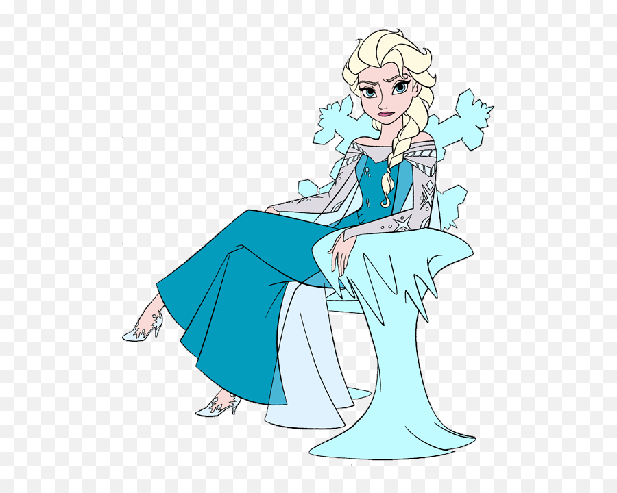 Disney Clipart Frozen Disney Frozen - Elsa Sitting In A Chair Emoji,Oh My Disney Frozen Emoji