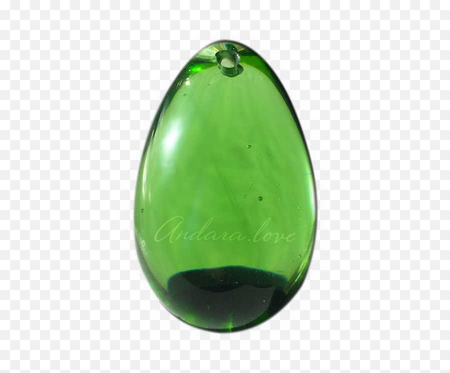 Andara Yoni Egg - Gaia Emerald Green Solid Emoji,Monatomic Rhodium Emotions