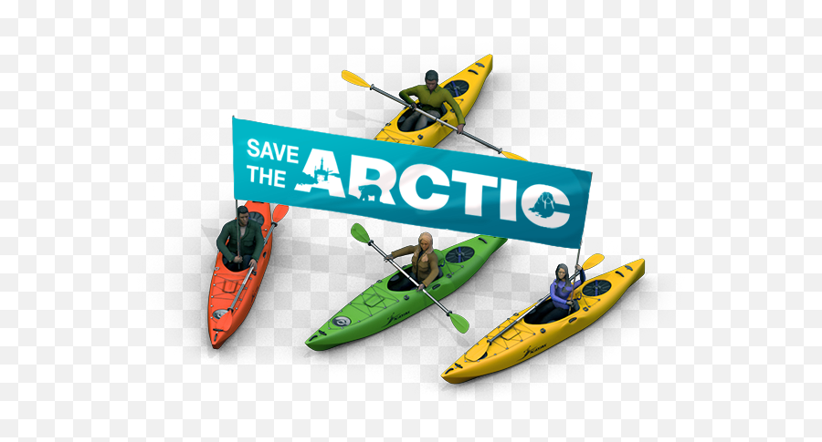 Greenpeace Polar Light Actions - Sea Kayak Emoji,Canoe Emoji