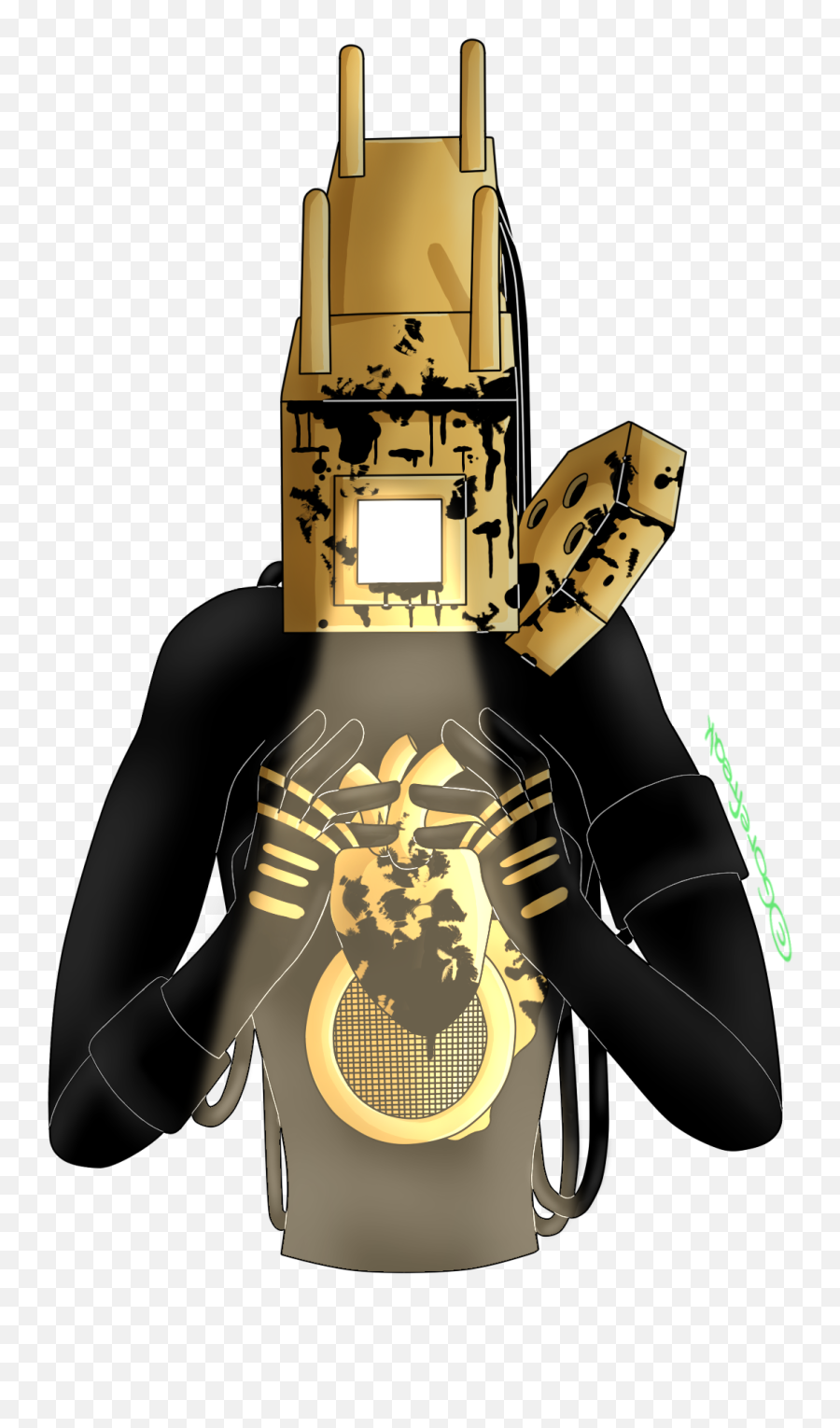 Heart Thief - Batim Projectionist Fan Art Emoji,Bendy And The Ink Machine Emotion Faces