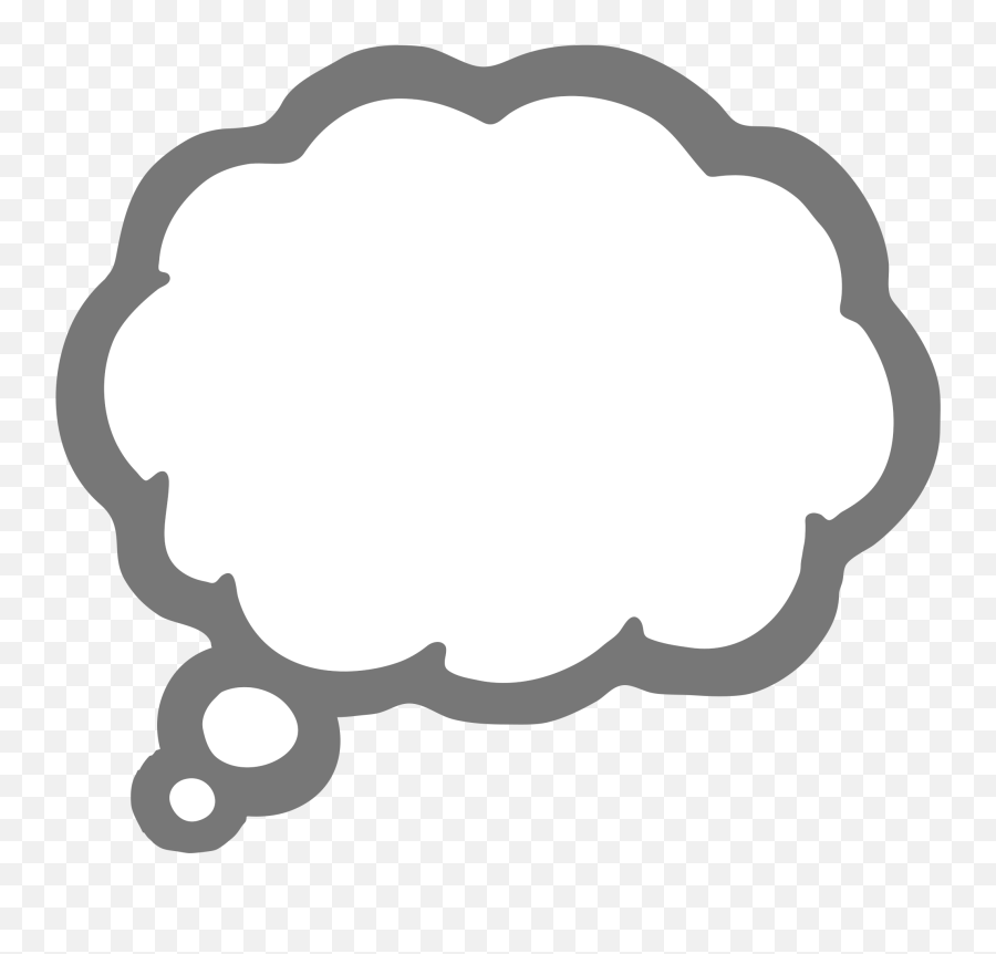 Thought Balloon Emoji - Transparent Thinking Bubble Emoji Png,Think Emoji