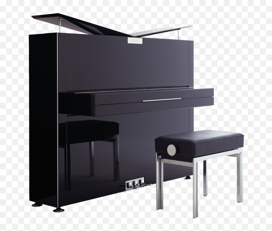 Sauter Pure Upright Piano In Ebony - Designer Piano Emoji,Reflections Furniture Emotion Ebony