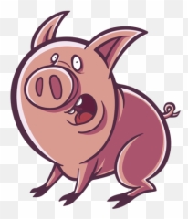 Pig Joyful Head Muzzle Stroke - Dibujo De Cerdos Animados Emoji,Pig Emoji Pillows
