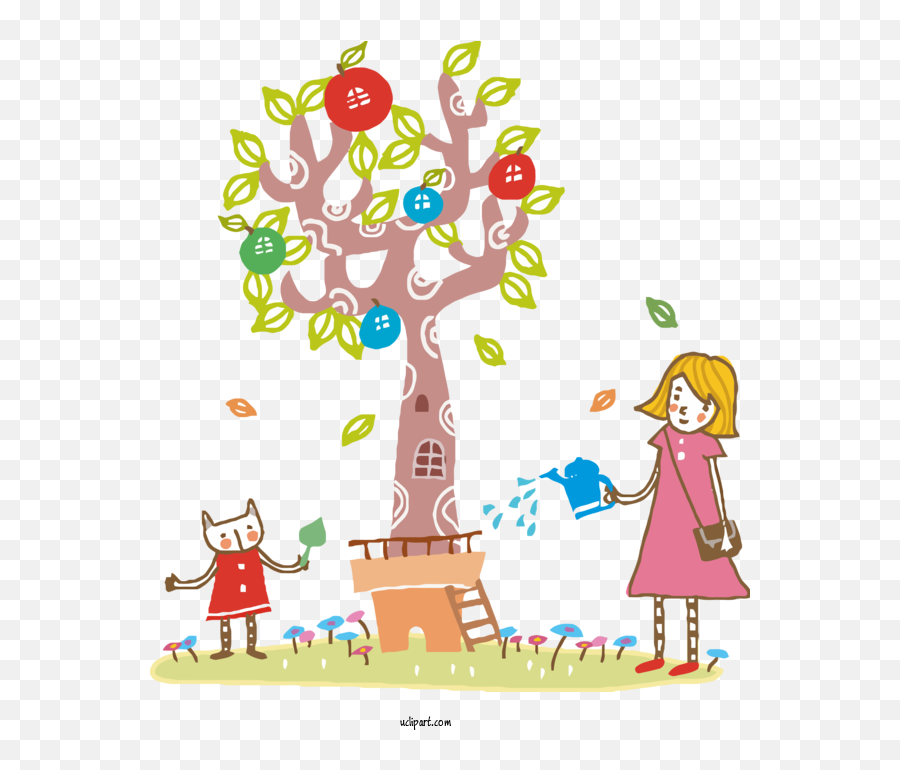 Nature Cartoon Tree Plant For Tree Emoji,Plant Emoji No Background