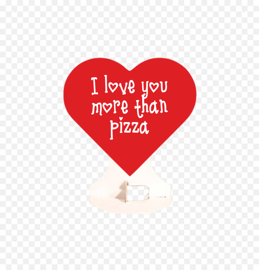 I Love You More Than Pizza - Heart Shaped Pizza Box Greeting Language Emoji,Pizza Cute Emoji