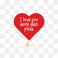 I Love You More Than Pizza - Heart Shaped Pizza Box Greeting Language Emoji,Pizza Cute Emoji