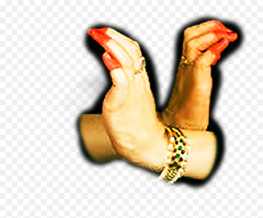 Hasta Mudra - Sign Language Emoji,Emoticon Meaning Two Pointer Fingers Touching
