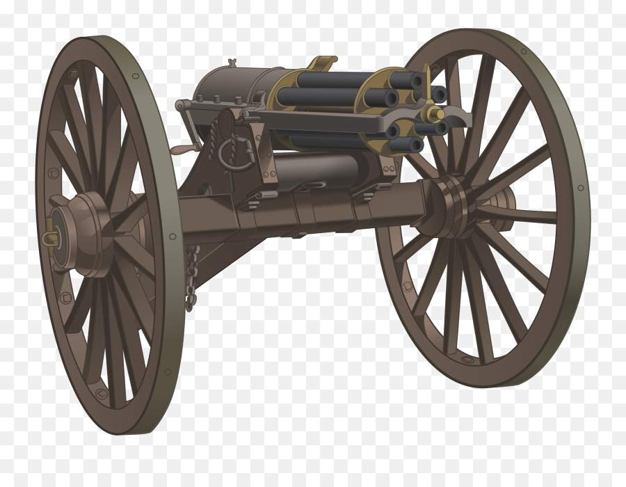 Filegatling Battery Gun 19th Century Illustrationsvg - Gatling Gun Invented Emoji,Gatlin Gun Emoticon